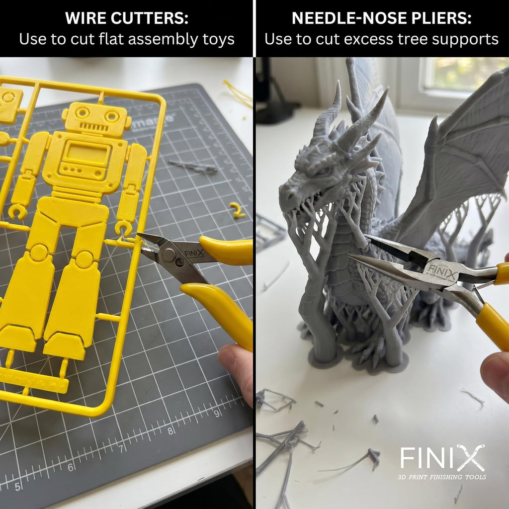 Deburring Tool 3D Printing Kit 19-Pcs for Resin, Metal with Improved | 3D Printer Deburring Tool, Anti-Fatigue Thick