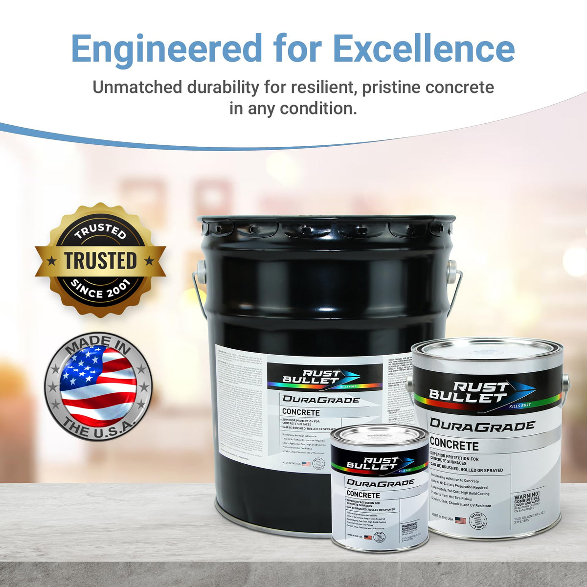 DuraGrade - Concrete Paint & Protective Floor Coating - Slate Grey, 1Gal
