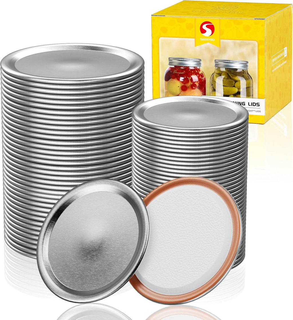 Canning Lids Regular and Wide Mouth, Mason Jar Lids Only for Ball, Kerr Jars (56)