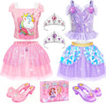 Princess Dress Up Clothes Princess Shoes, Mermaid Unicorn Dress Up Costumes | Pretend Play Dress Up Set for Little
