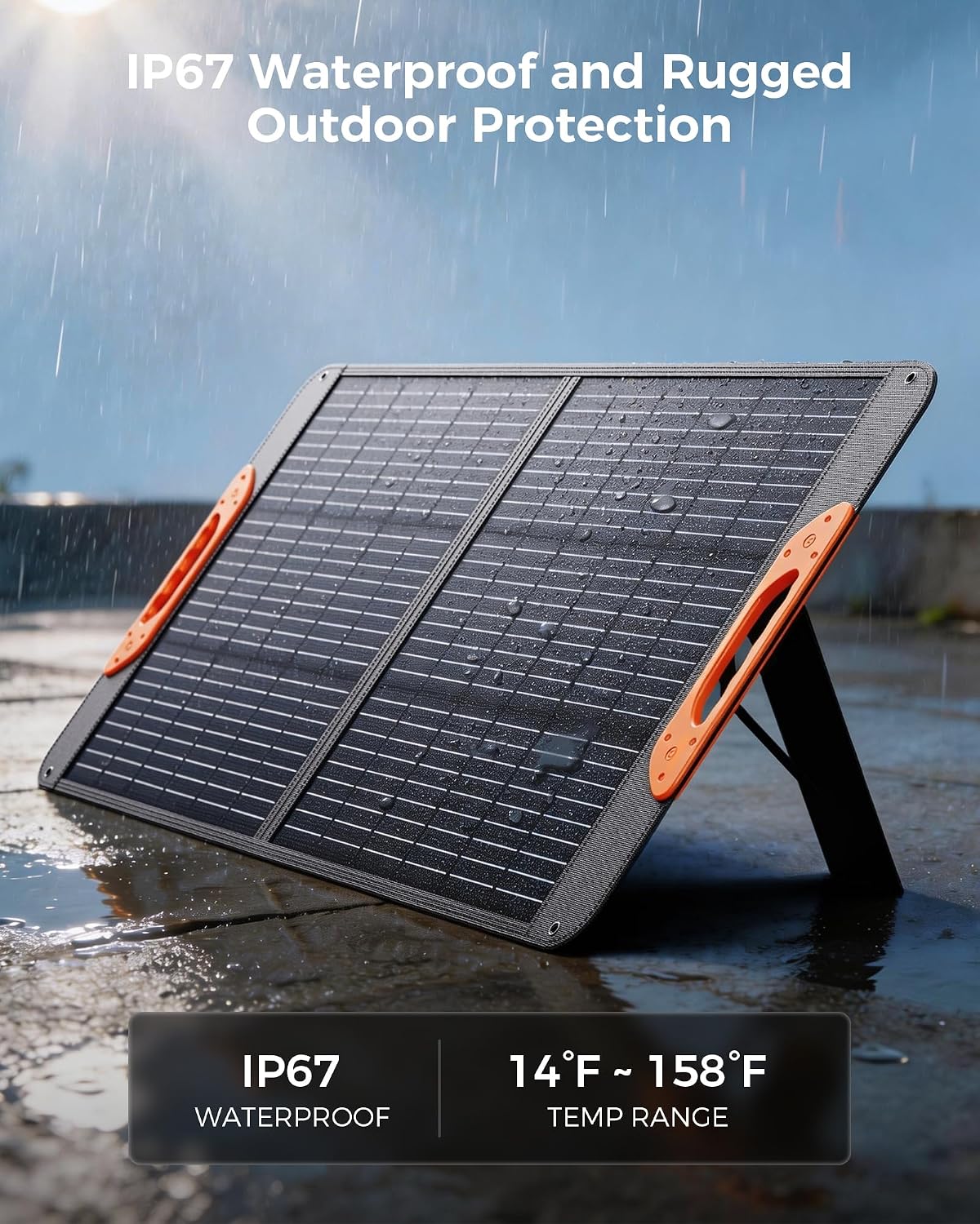 100W Portable Solar Panel for Power Station,23.5% Efficiency Mono Foldable Solar Charger for Jackery 300/Ecoflow