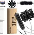 21 Feet Dryer Vent Cleaning Brush Kit, Multi-Scene Durability Chimney Brush with Flexible Nylon Rod, Multi-Purpose