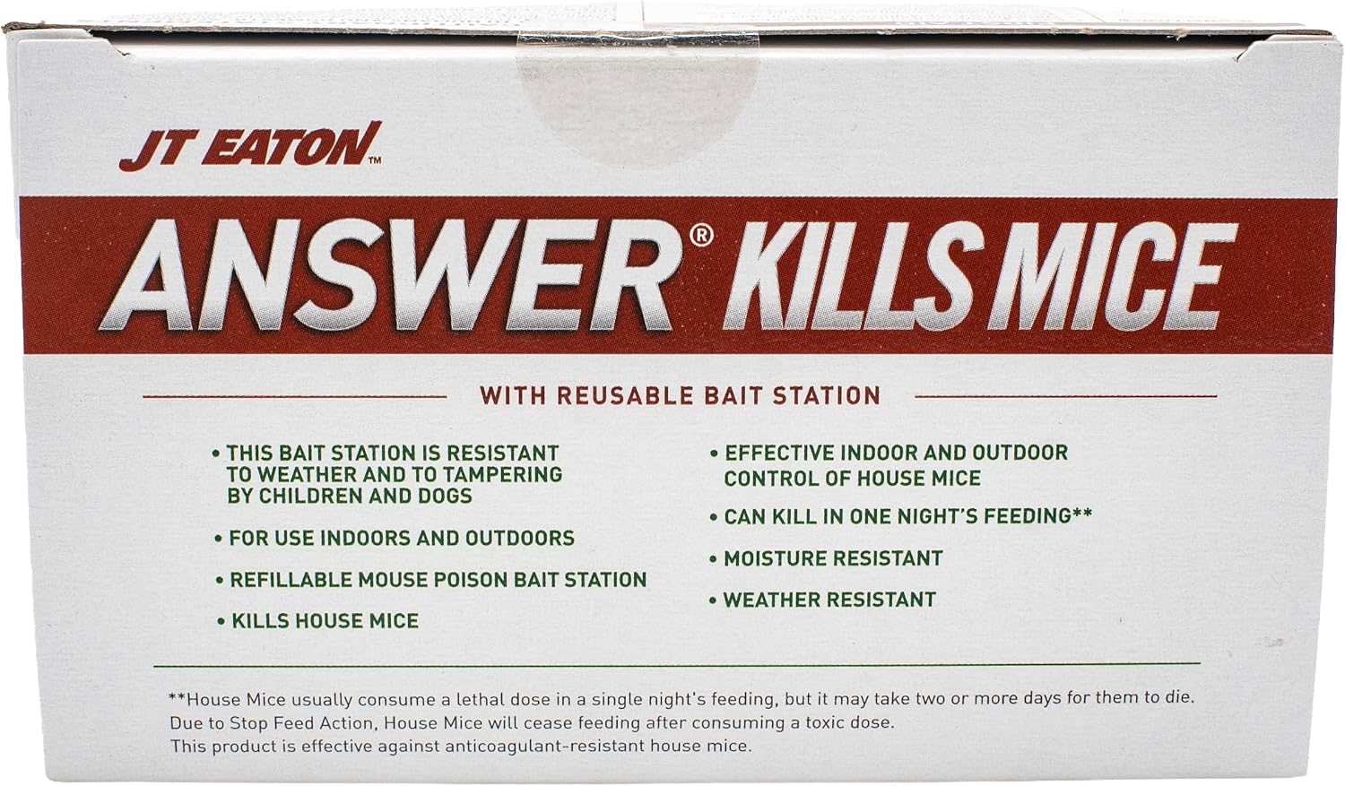 Answer Kills Mice with Reusable Mouse Bait Station and 32 Bait Blocks – Effective Rodent Control Solution for Indoor