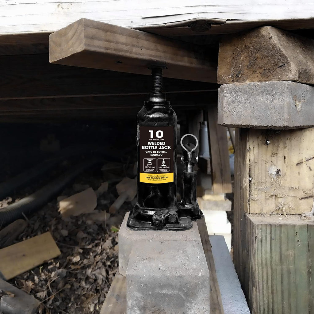 10 Ton (20,000 LBs) Torin Welded Hydraulic Car Bottle Jack for Auto Repair and House Lift, Black, AT91003BB