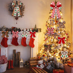 5 Christmas Wired Ribbon 2.5" 30Yard Gingerbread for Xmas Tree DIY