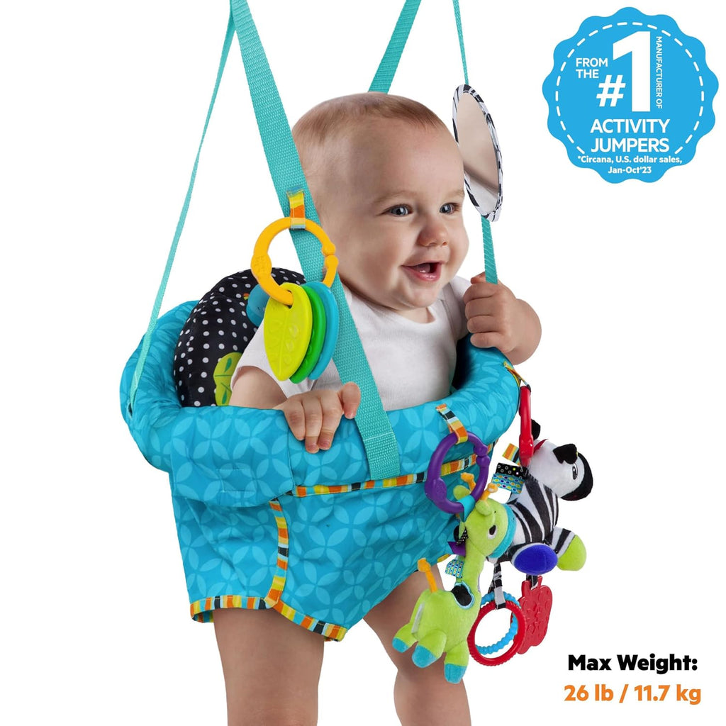 Bounce 'n Spring Deluxe Door Jumper for Baby with Adjustable Strap, 6 Months and Up, Max Weight 26 lbs