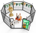Rollick Unleashed Dog Playpen for Indoor, Yard, RV Camping, 24 inch 8 Panels for Small and Puppy Dogs, Black│Patented