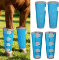 Reflective Horse Fly Boots Set of 4, Loose Fitting Leggings for Horses, Equine Fly Leg Wraps Socks for 4 Legs