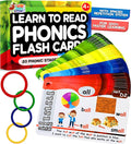 Phonics Flash Cards with Proven Spaced Repetition Learning System - Learn to Read in 20 Phonic Stages - Digraphs CVC
