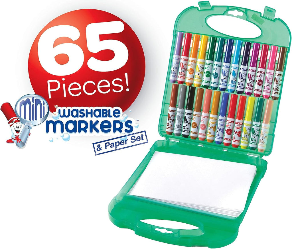 Pip-Squeaks Washable Marker Set (65ct), Coloring Set, Drawing Art Supplies for Kids, Spring Craft Kit, Travel