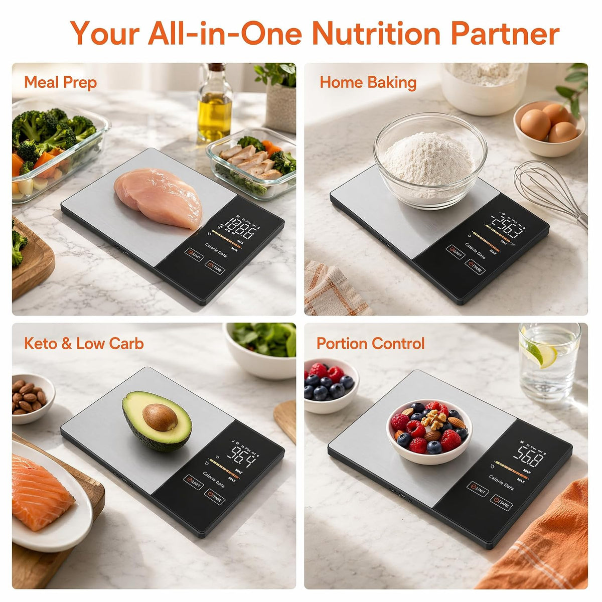 Smart Nutrition Food Scale, Bluetooth Calorie Macro Tracker