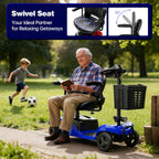 Mobility Scooter,Foldable,300 lbs Capacity,Travel & Daily Commute