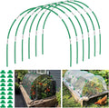 Garden Hoops for Raised Beds, Splinter-Free Fiberglass Greenhouse Hoops Grow Tunnel, 36 Pcs Adjustable Frame for Row