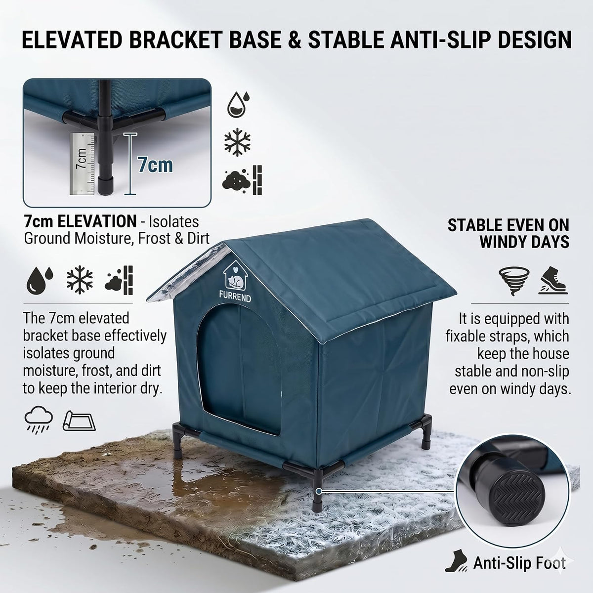 Space Capsule Outdoor Pet House for Cats Small Dogs, Waterproof Insulated Shelter with Clear Window, All Season