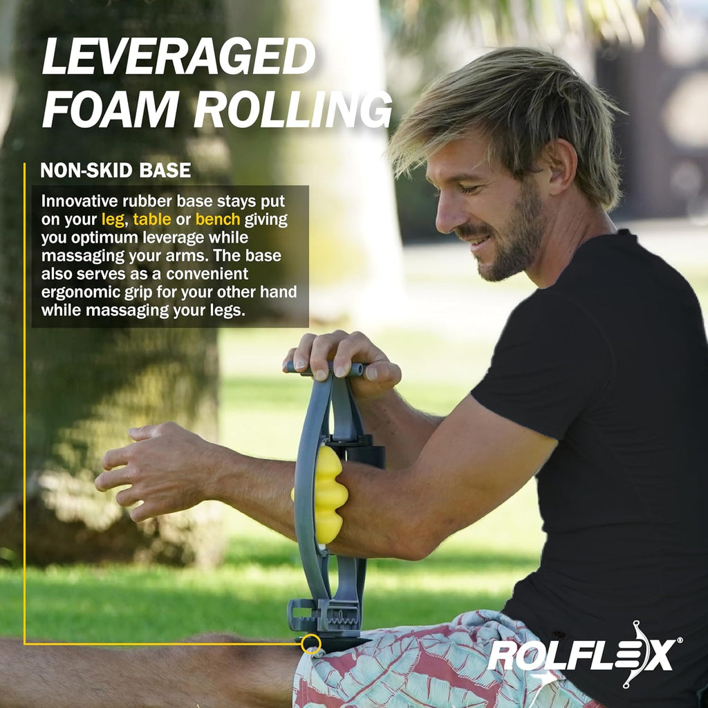 Arm & Leg Massager Roller – Muscle Roller to Address Golfer’s Elbow, Tennis Elbow, Carpal Tunnel & More – Arm & Leg