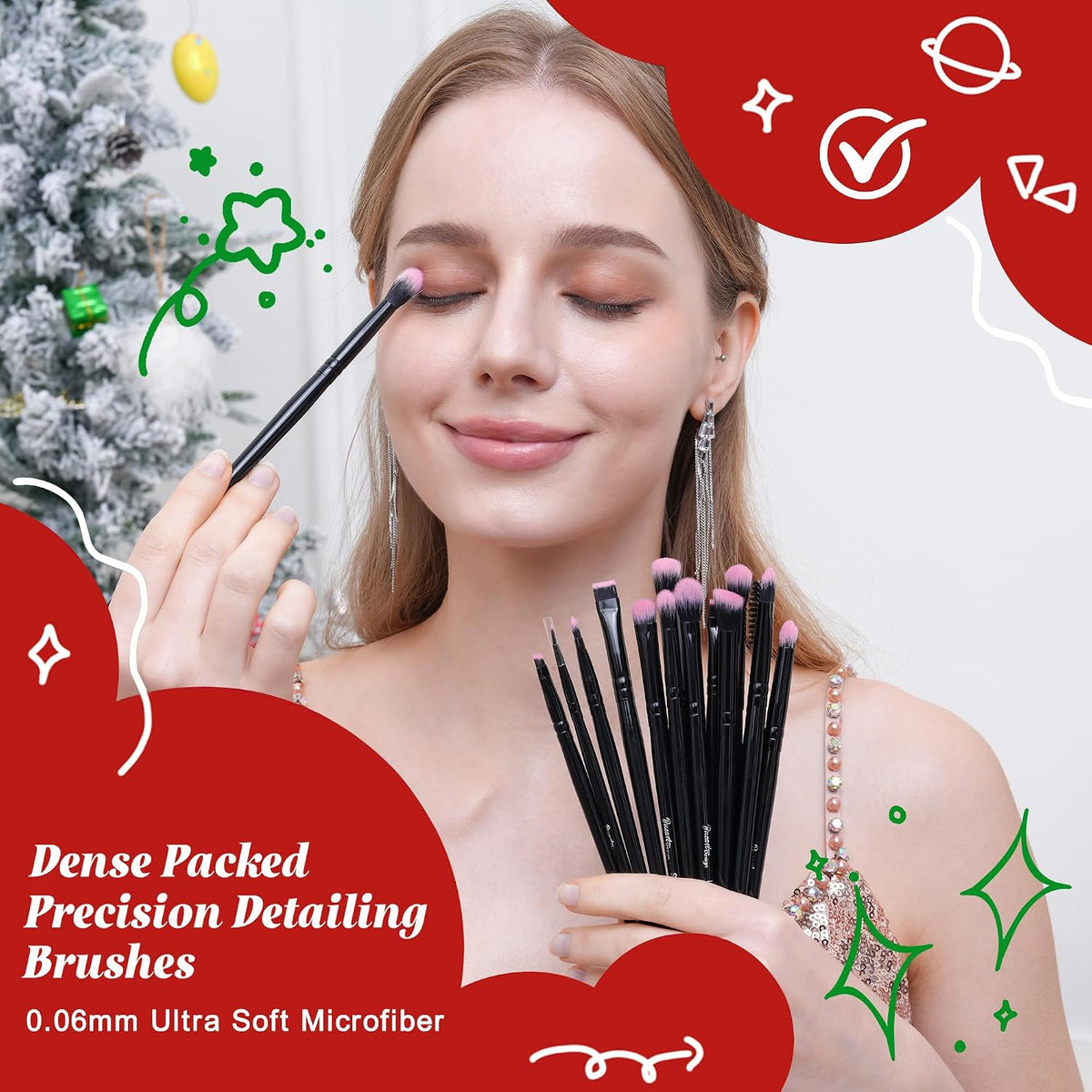 18Pcs Pro Deluxe Makeup Brushes set with Make up Brush Holder