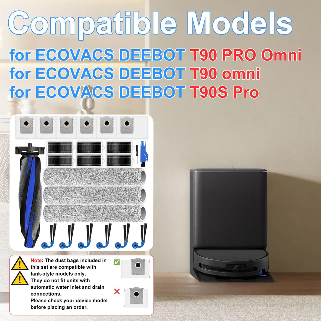 Accessories for ECOVACS DEEBOT T90 Pro Omni Vacuum Cleaner