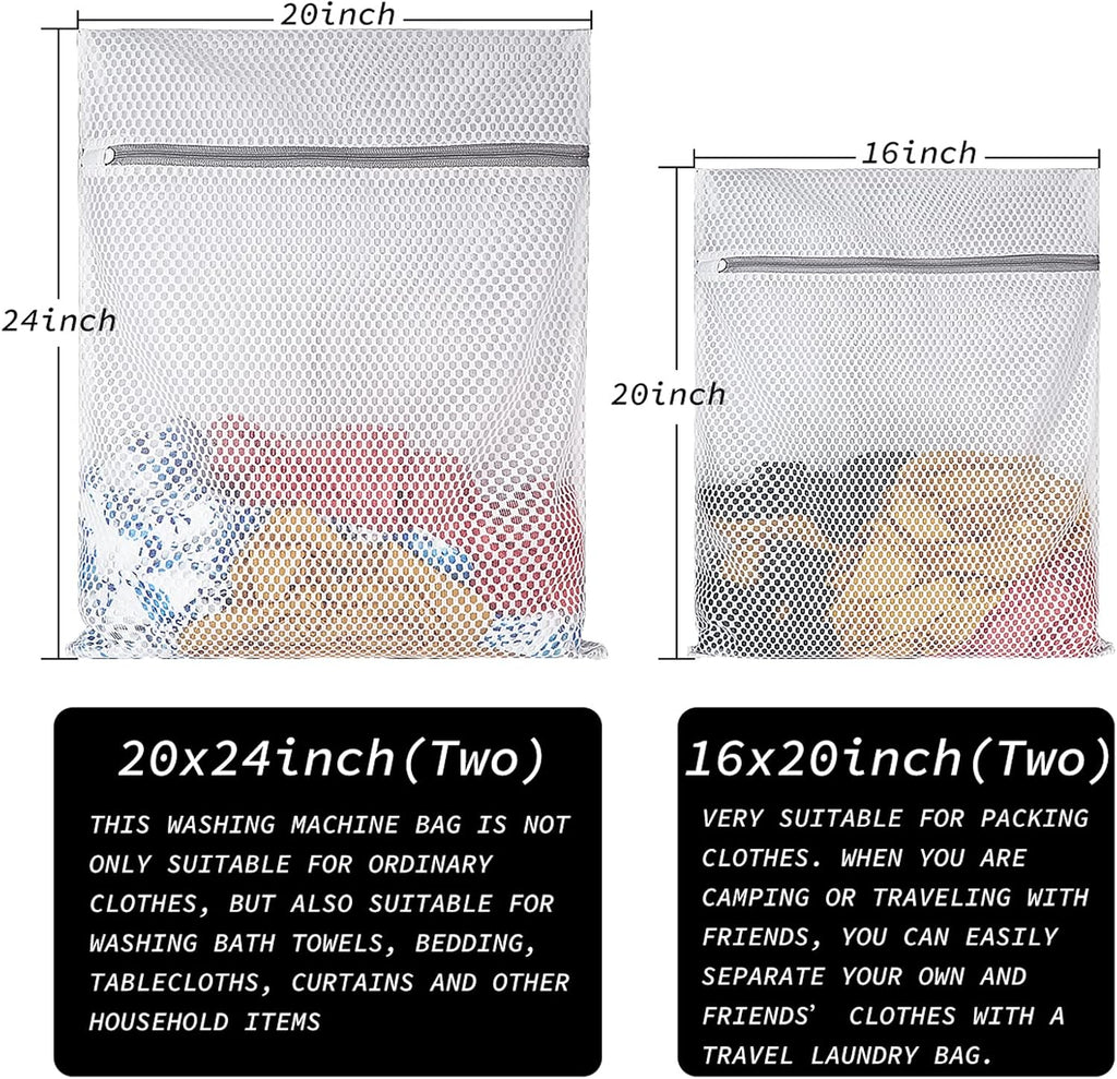 Extra Large Honeycomb Mesh Laundry Bag125gsm Net Fabric Durable and Reusable Delicate Wash Bag,Travel Organization