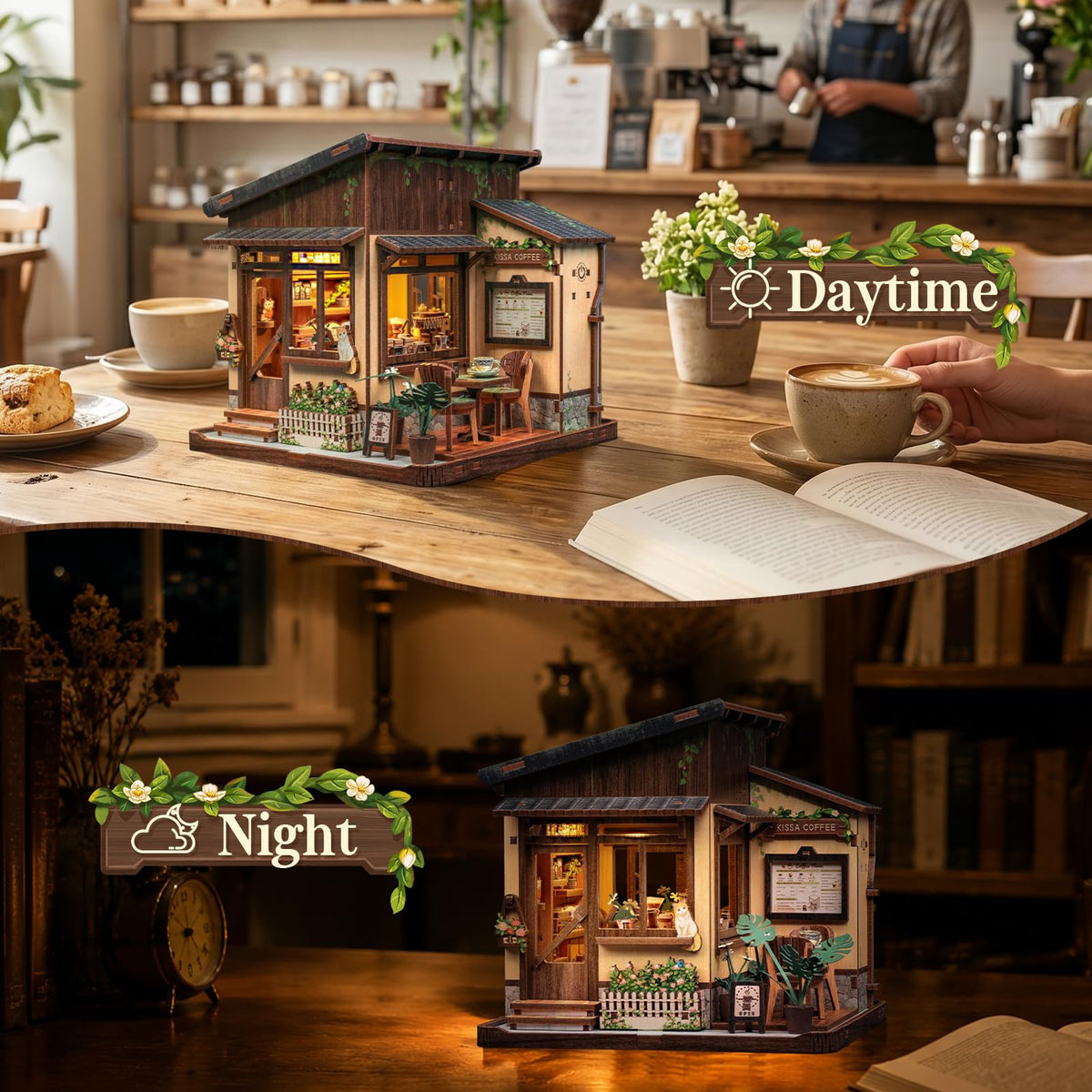 DIY Miniature House Kit Japanese Coffee Shop Dollhouse