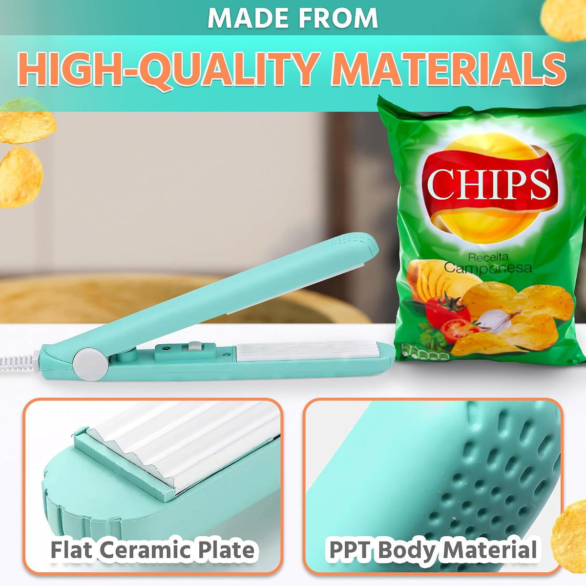 Heat Sealer for Food Bags, Mini Sealing Machine with Cable, Corded