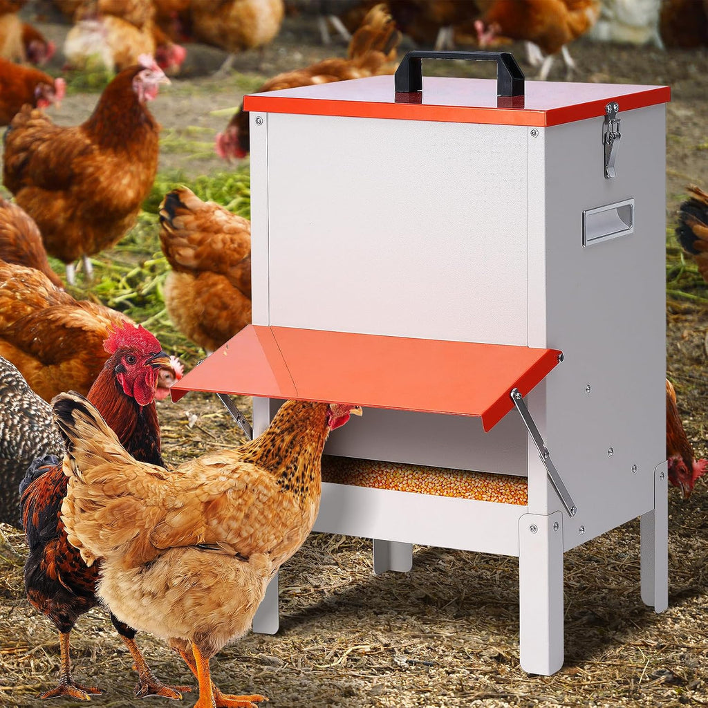 Automatic Chicken Feeder No Waste for Coop, Duck Feeder No Mess
