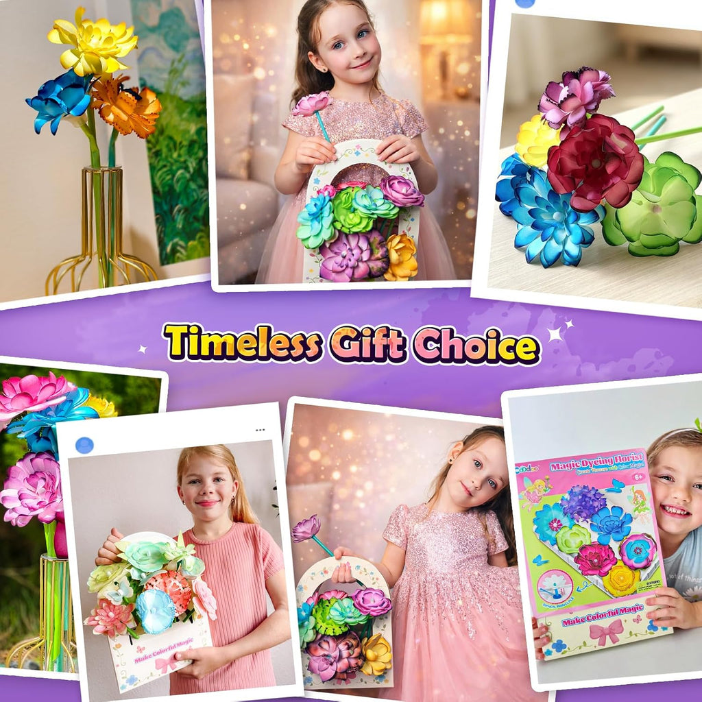 DIY Flower Craft Kits Magic Dyeing Florist Bouquet Maker Art Supplies Arts | Arts And Crafts Toy Kits for Boys and