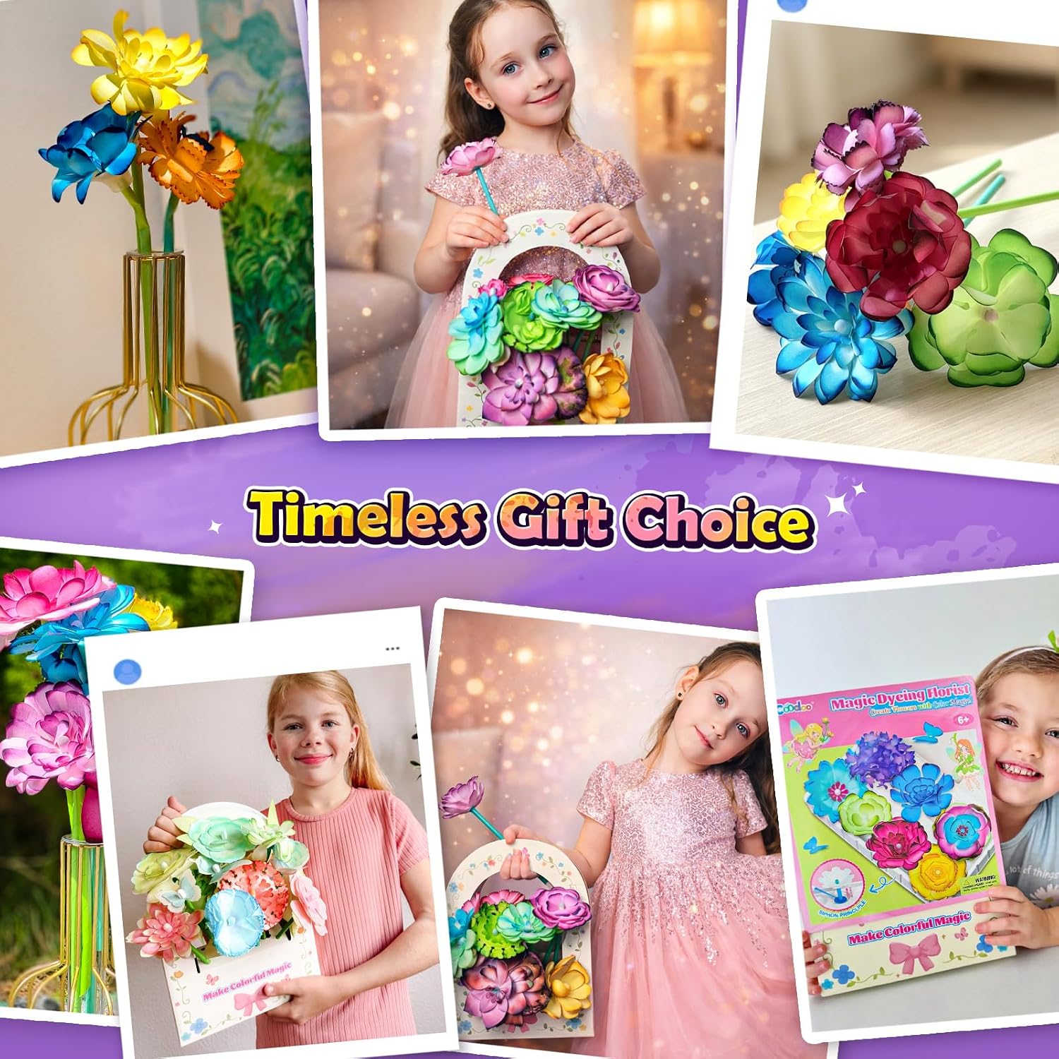 DIY Flower Craft Kits Magic Dyeing Florist Bouquet Maker Art Supplies Arts | Arts And Crafts Toy Kits for Boys and
