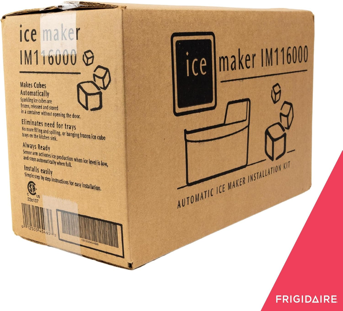 Frigidaire IM116000 Ice Maker Assembly Kit for Refrigerators, White