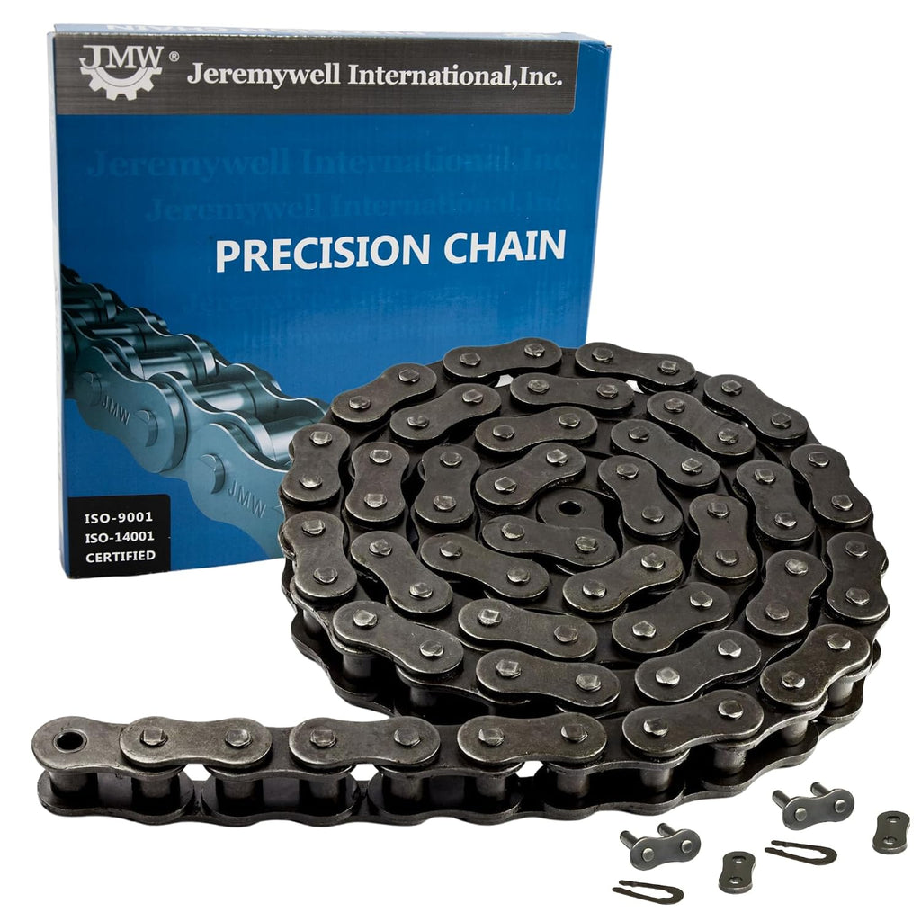 Jeremywell 100H Heavy Duty Roller Chain 10 Feet with 2 Connecting Links