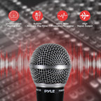 Professional Dynamic Microphone - 2-Pack Unidirectional Handheld Mic with Built-in Pop Filter, High Signal Output, 15