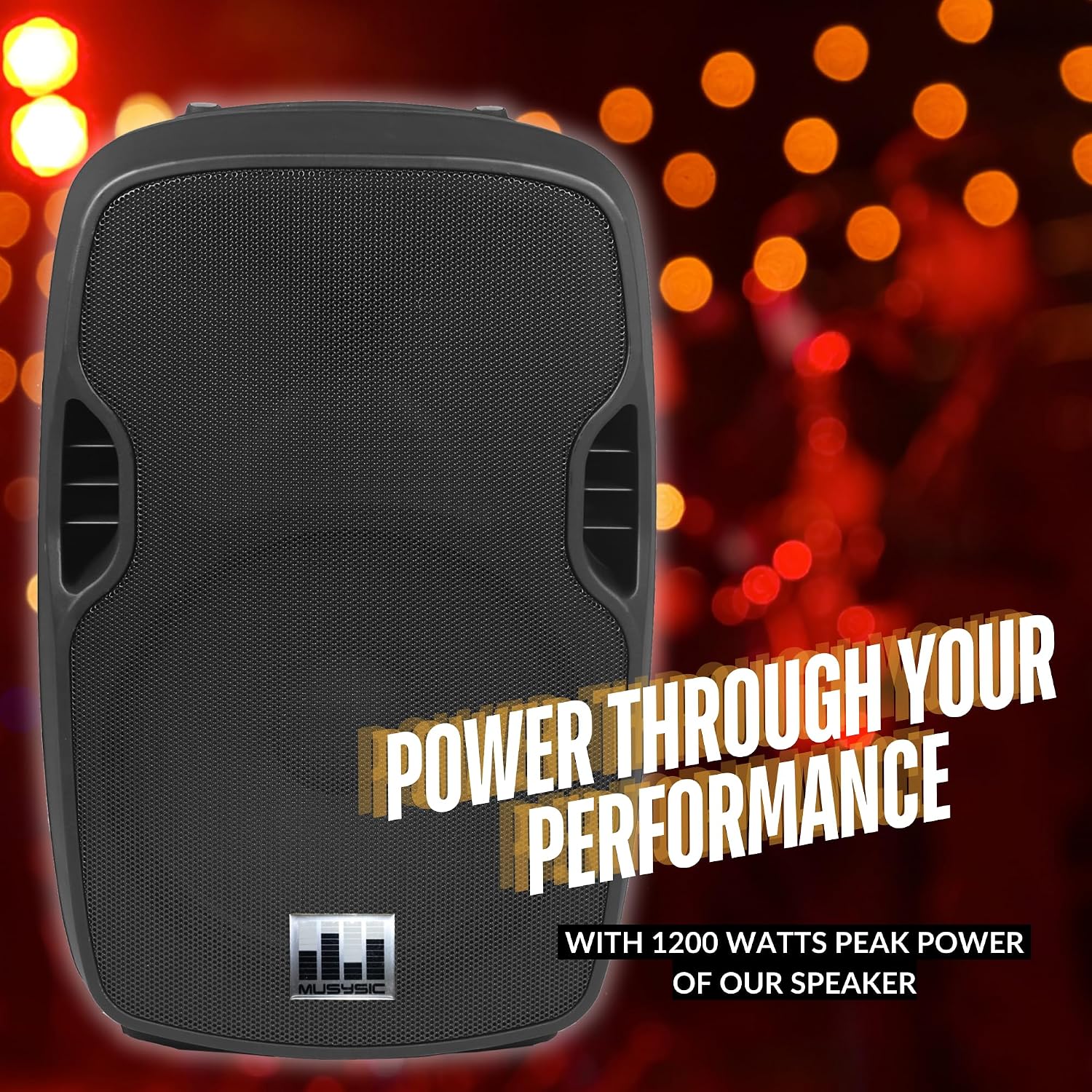 15 Inch Passive PA Speaker - 1200W Peak Power Professional | DJ Loudspeaker with Titanium Driver, ABS Cabinet