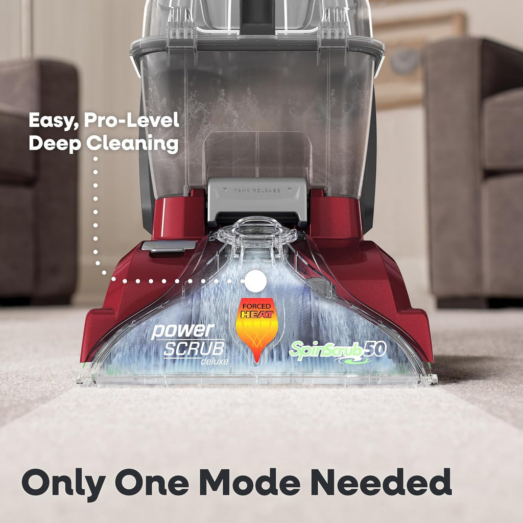 PowerScrub Deluxe Carpet Cleaner Machine, Pet & Upholstery Tools | Deep Cleaning Carpet Shampooer Machine, SpinScrub