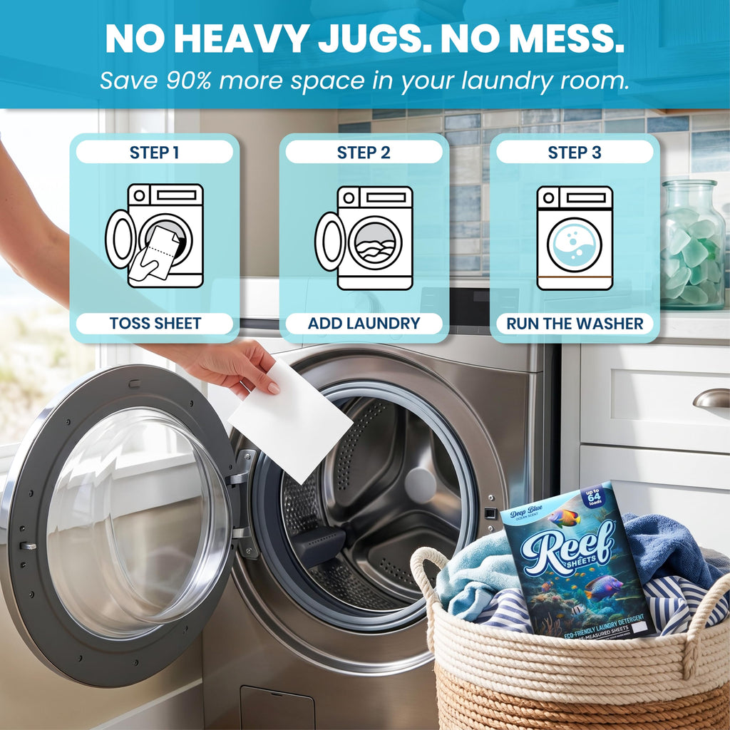 Laundry Detergent Sheets, Coastal Calm, 32 Ct