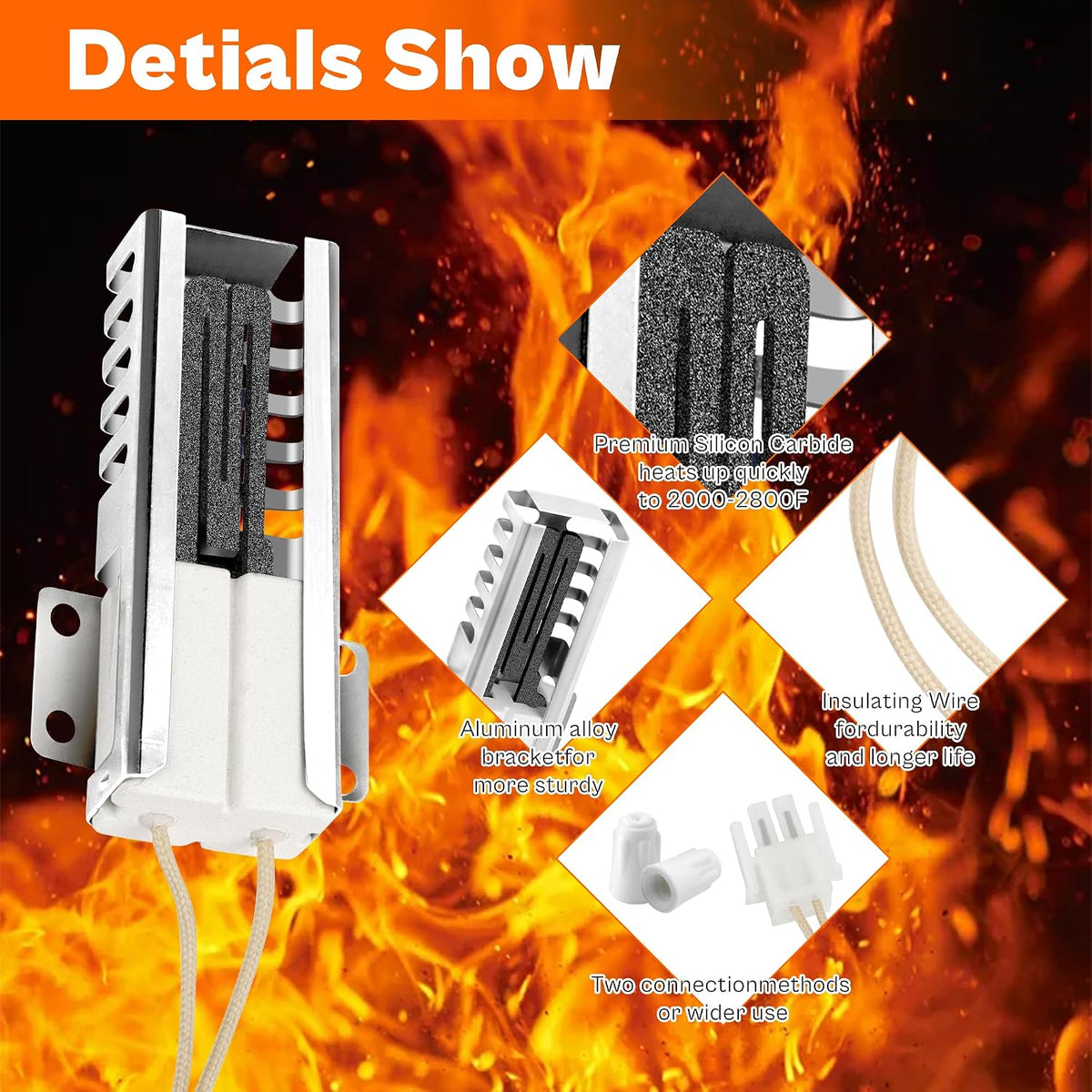 𝗡𝗘𝗪 WB13K21 Oven Igniter Replacement for G-E(JGB,JGS,AGB Series)