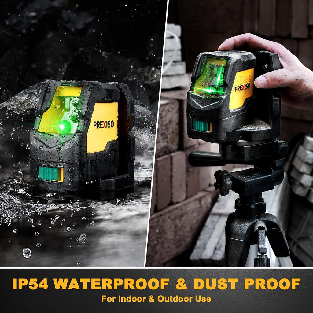 Laser Level with Tripod, IP54 Professional 150 Wide Angle - 100Ft Cross Laser Line Tool for Construction, Ceiling