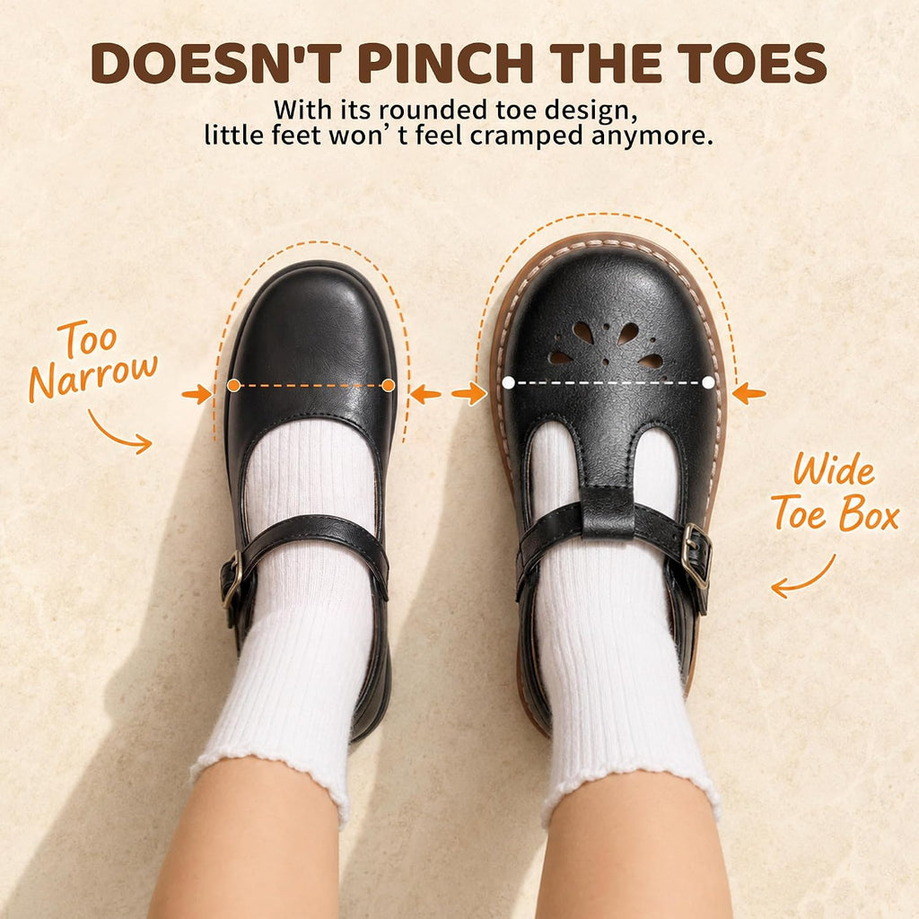 Toddler Girl Mary Jane Dress Shoes - Ballet Flats for Easter Party School Shoes