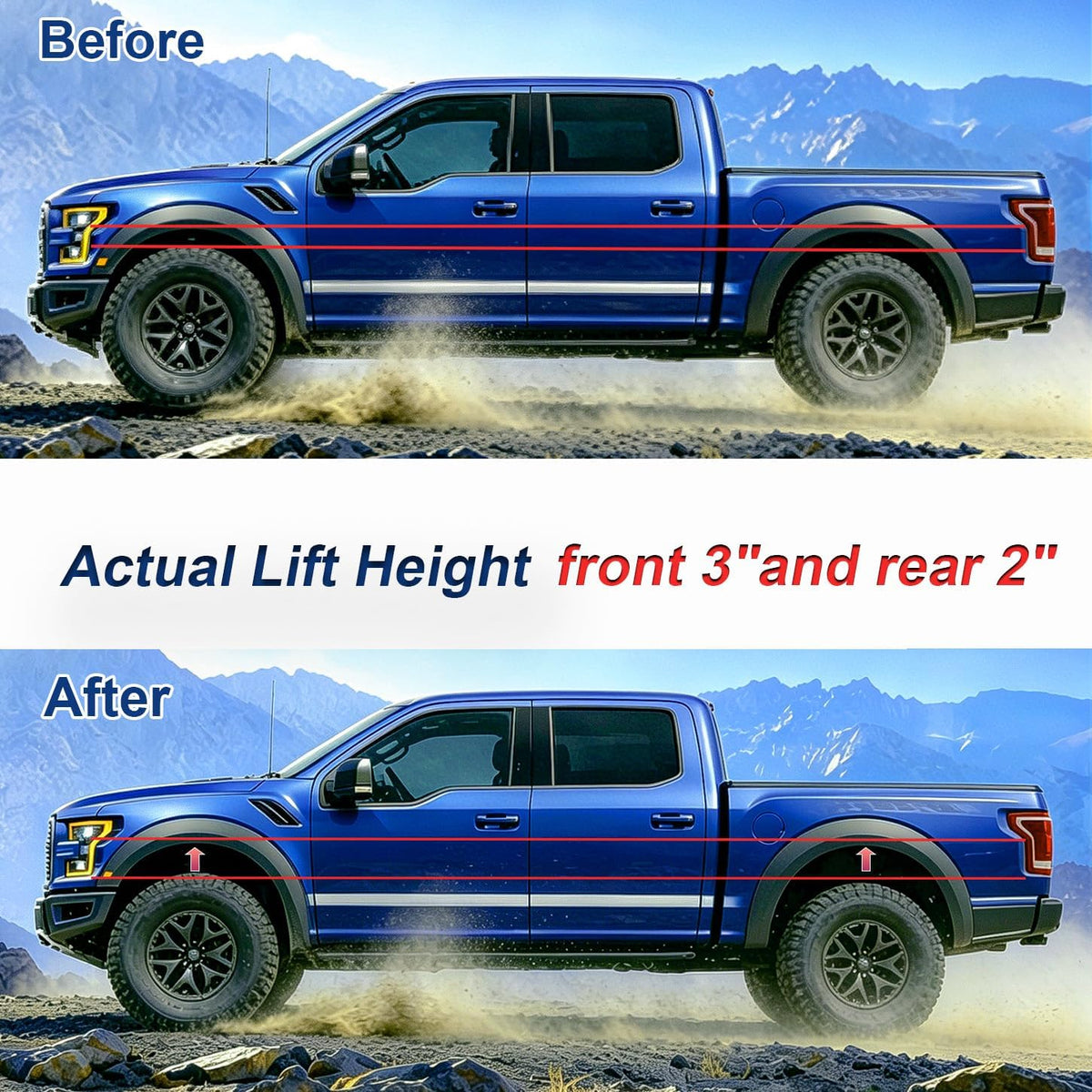 3" Front and 2" Rear Leveling Lift Kit for Silverado/Sierra 1500