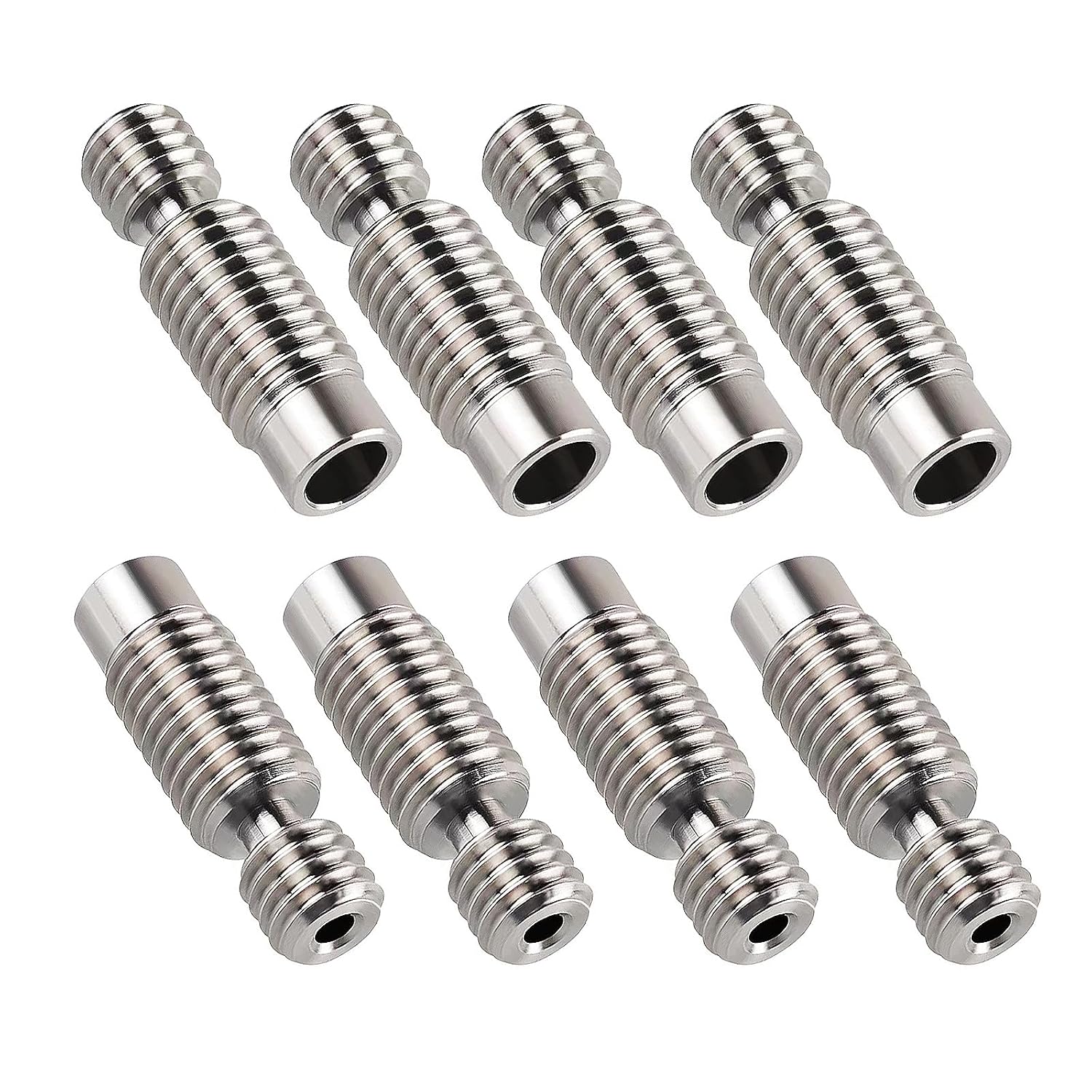 3D Printer Heatbreak Throat 8 PCS Compatible with E3D V6 Hotend Extruder All Metal Thermal Barrel Feeding Tube -M6/M7