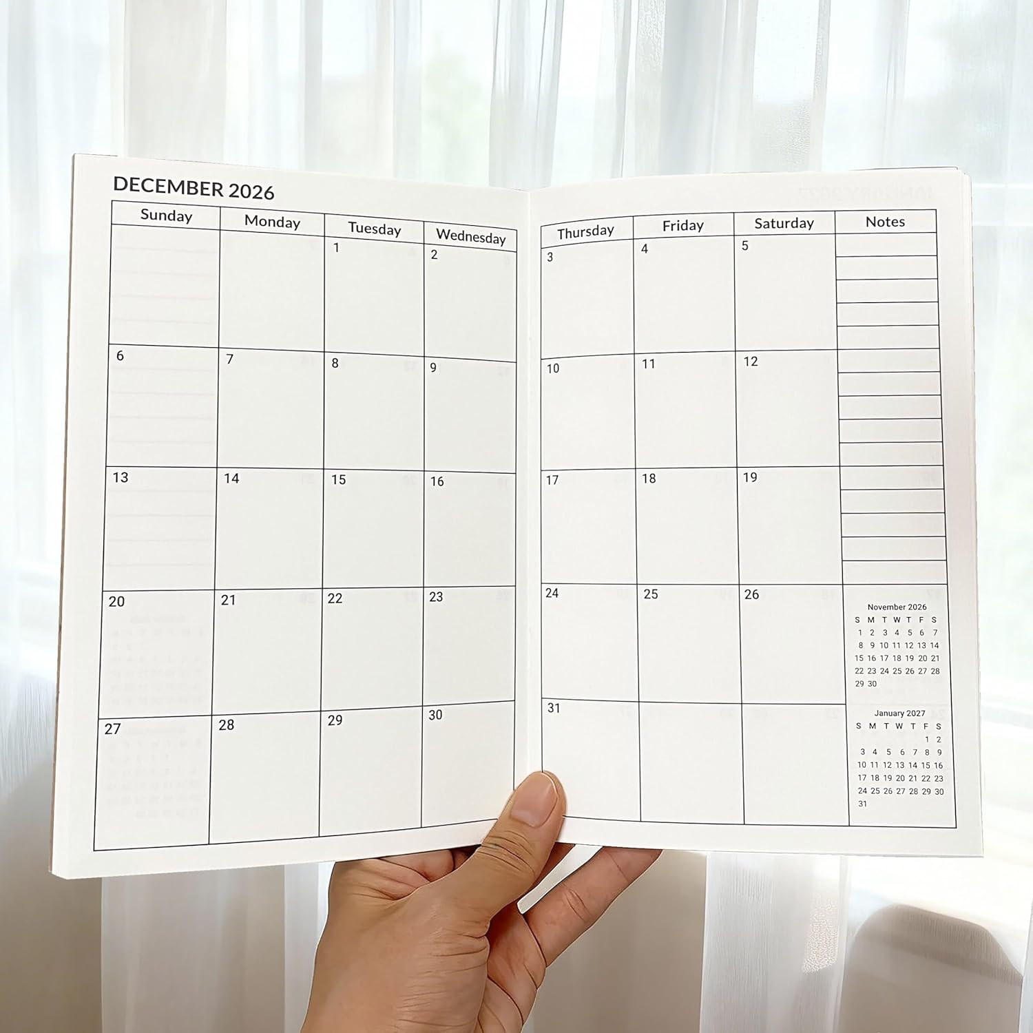 A5 Planner Jul 2026 - Dec 2027, Travelers Notebook Inserts, Travelers Notebook Calendar, Vertical Design Weekly and