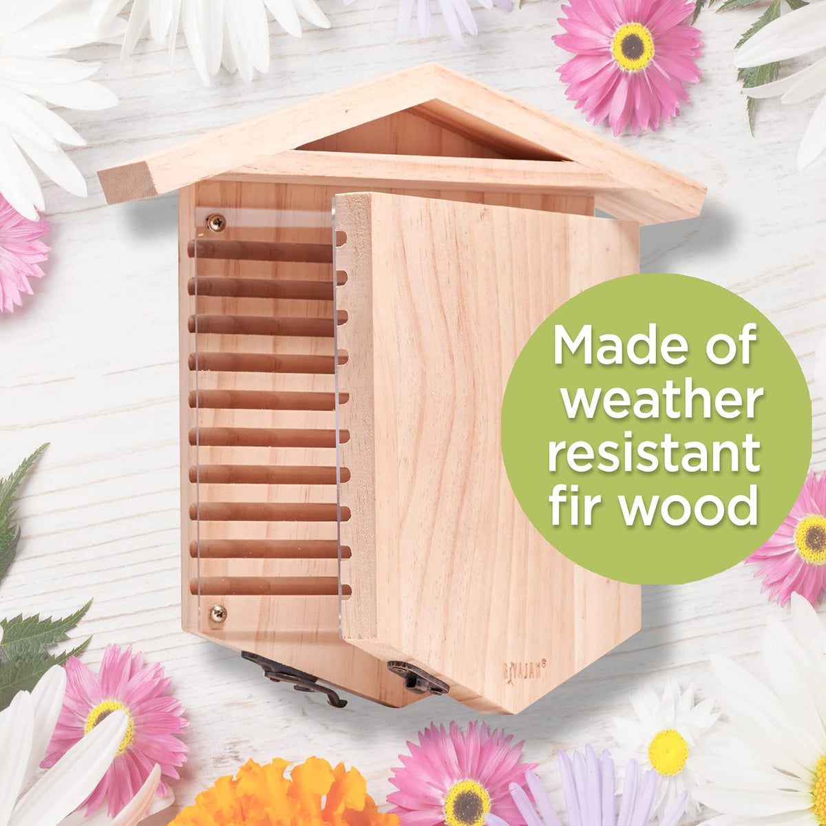 Native Bee Observatory | Mason Bee Houses for Pollinating Bees | Pollinator Bee Houses for the Garden Lover | Leaf