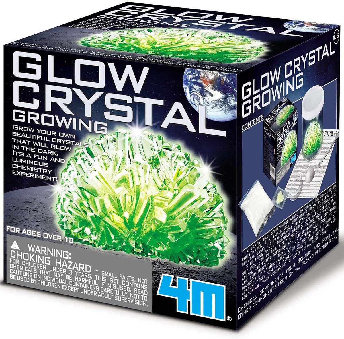 Glow Crystal Growing Kit - Grow a DIY Crystal Experiment Specimen, A Great Educational STEM Toys Crystal Making Gift