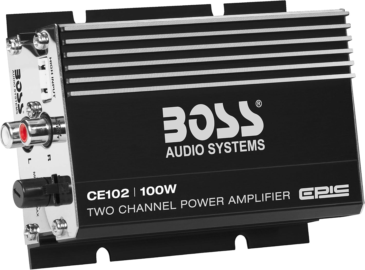 CE102 2 Channel Car Amplifier, High/Low Pass Crossover