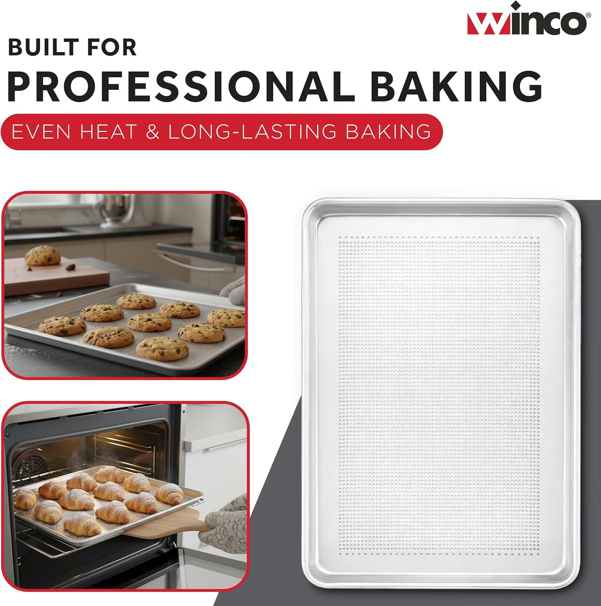 13” x 18” Perforated Aluminum Sheet Pan, Half Size