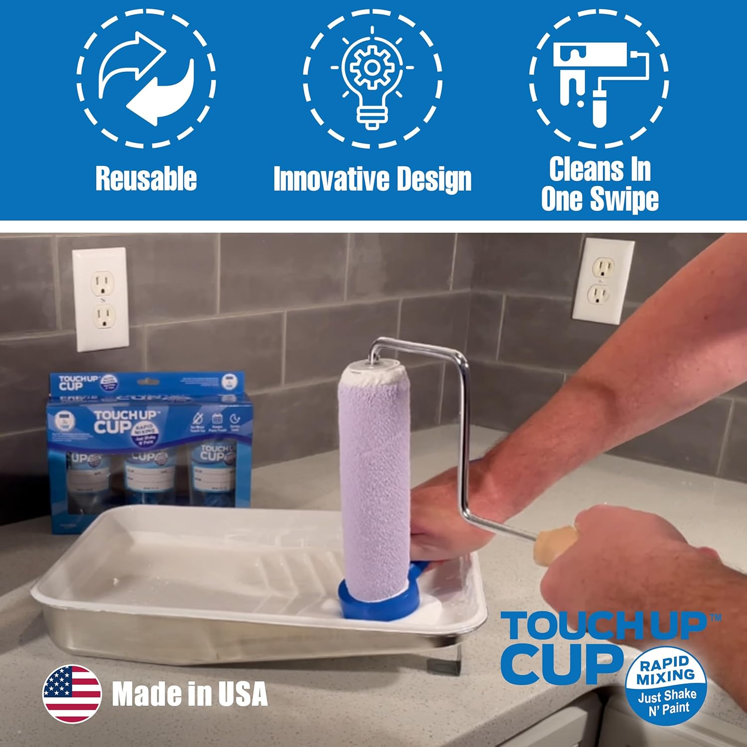 Roller Saver Paint Roller Cleaner Tool, House Painting Supplies, Paint Remover Scraper, As Seen On Shark Tank