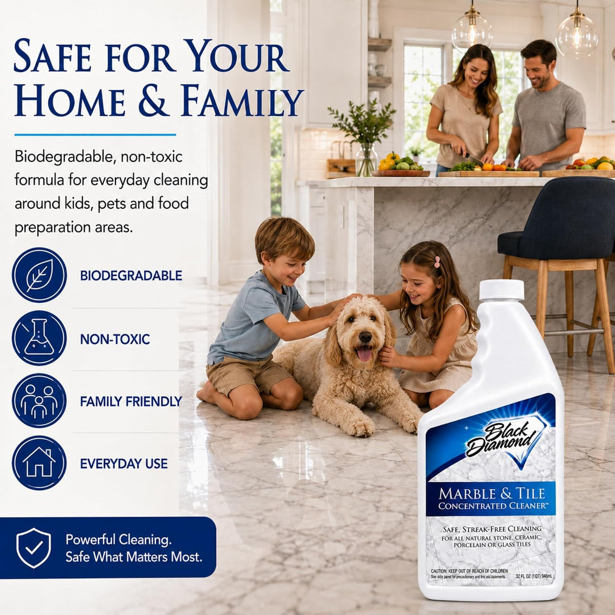 Marble & Tile Floor Cleaner Concentrate, 1 Quart