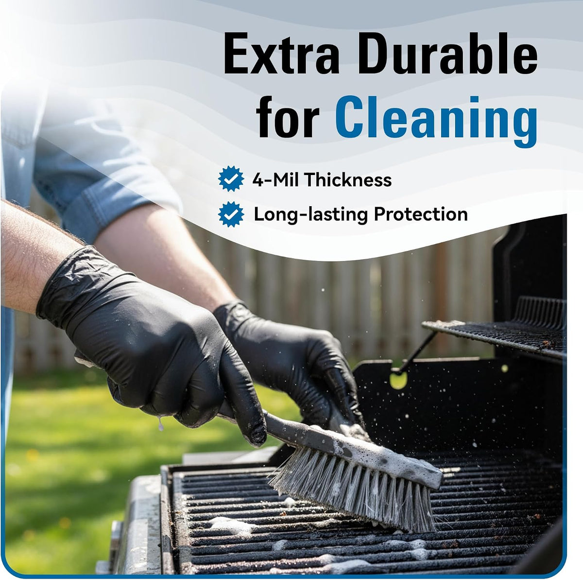 Nitrile Gloves Disposable Latex Free 4 Mil, Black