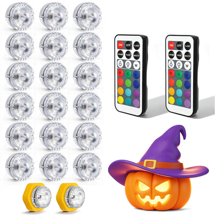 Submersible LED Lights with Remote, IP68 Waterproof Mini Tea Lights