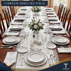 Hotel Flatware Silverware Set for 12-90 Piece 18/10 Stainless Steel Cutlery Set, Elegant Dinner Forks, Knives, Spoons