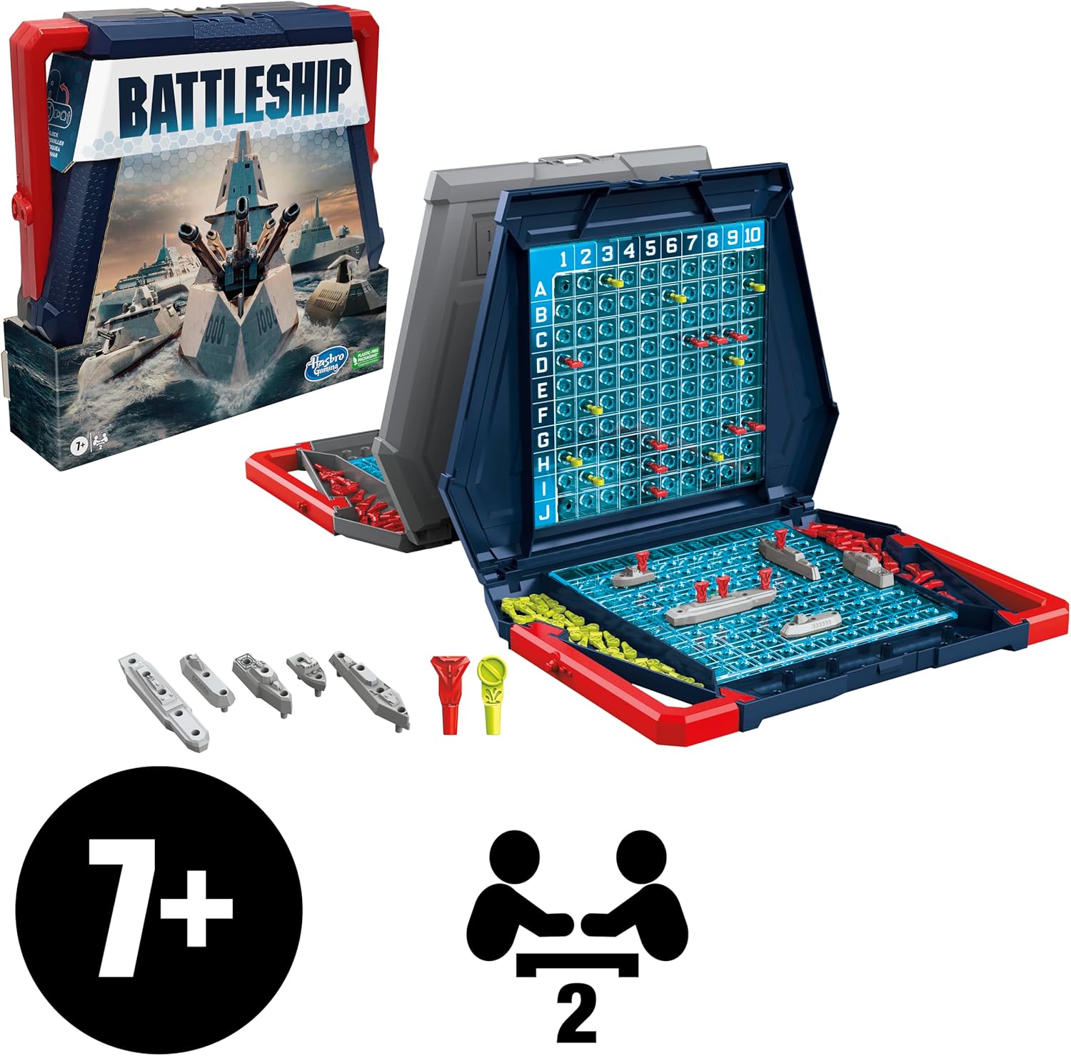 Hasbro Gaming Battleship Classic Board Game | Strategy Games for Kids and Adults | Ages 7+ | 2 Players | Fun Kids