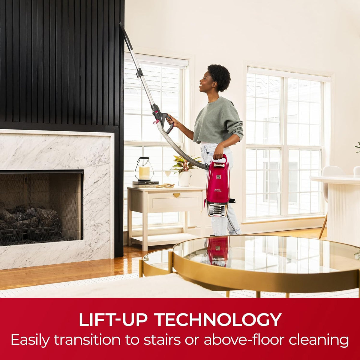 Intuition Bagged Upright Vacuum Pet Friendly | Lift-Up Carpet Vacuum Cleaner, 2-Motor Power Suction with HEPA Filter